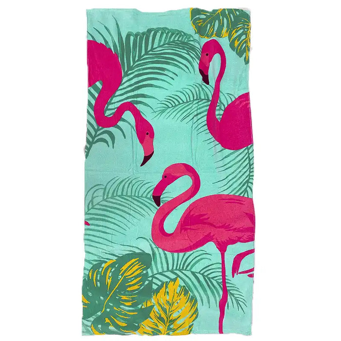 Cotton Beach Towel - Flamingo