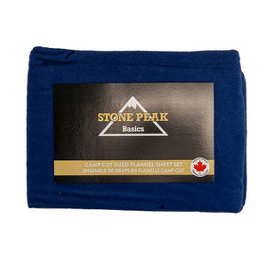 Cot Sized Flannel Sheet Sets Navy
