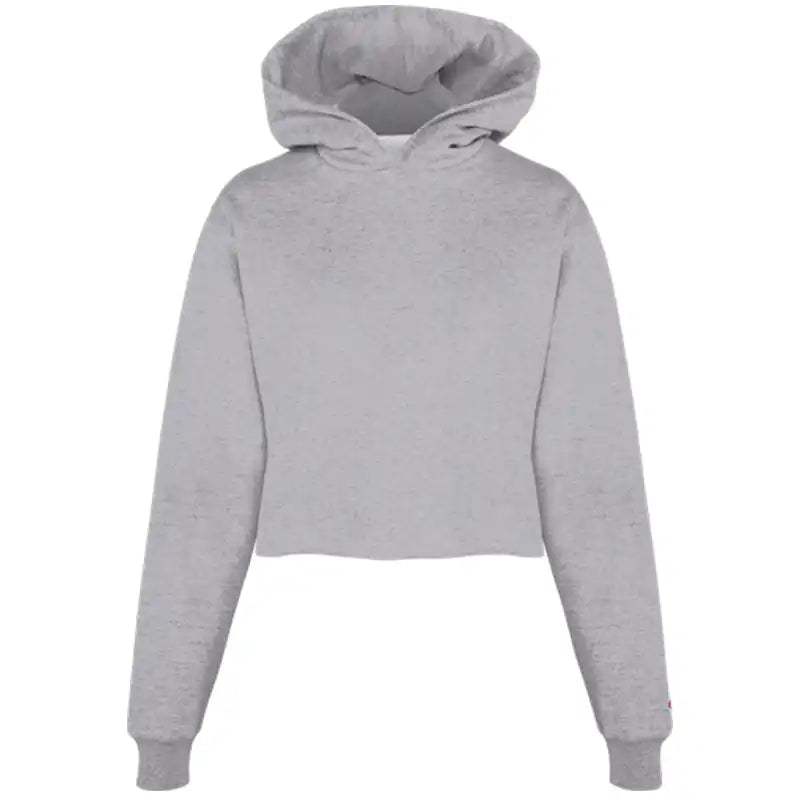 Grey Ladies Crop Top hood