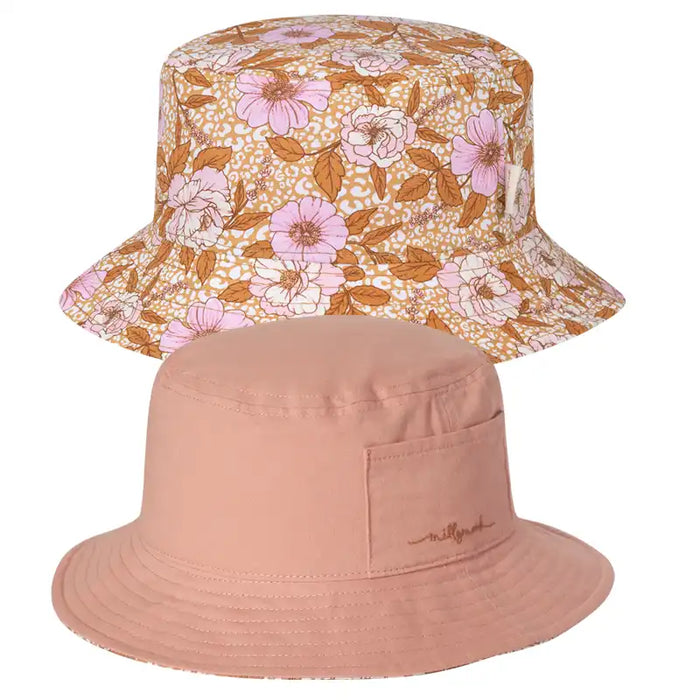 Millymook Girls reversible Bucket Hat - Hazel
