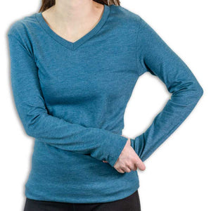 Ladies Stone Peak Long Sleeve V-Neck Tee