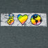 Printed Rainbow Peace Love Earth Tee