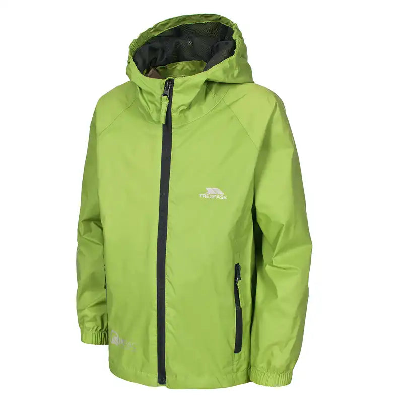 Green Trespass Youth Qikpac Waterproof Packing Jacket