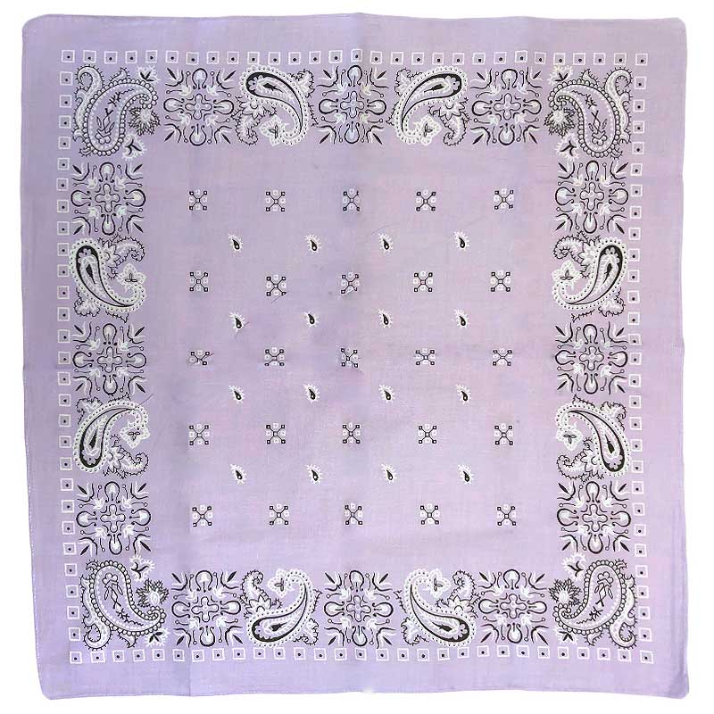 Lilac Cotton Paisley Bandana