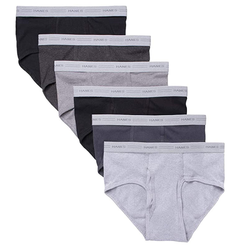 Hanes 6-Pack Tagless Briefs For Men - Size XL, White, Comfortable Cotton Basics