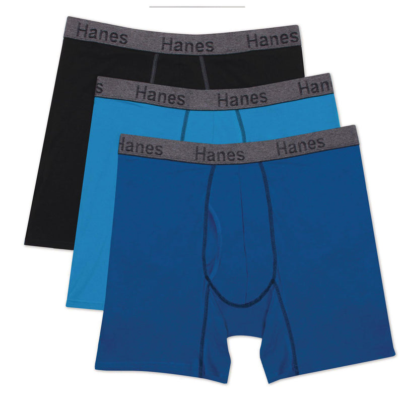 Hanes 5 Pack Boxer Mens Classics TAGLESS Comfort Flex Cotton