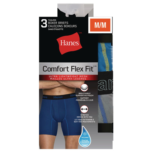 Hanes Men's Mesh Flex-Fit Boxer Briefs 3-pack Underwear – Camp Connection  General Store