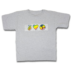 Kids Peace Love Earth Printed Tee