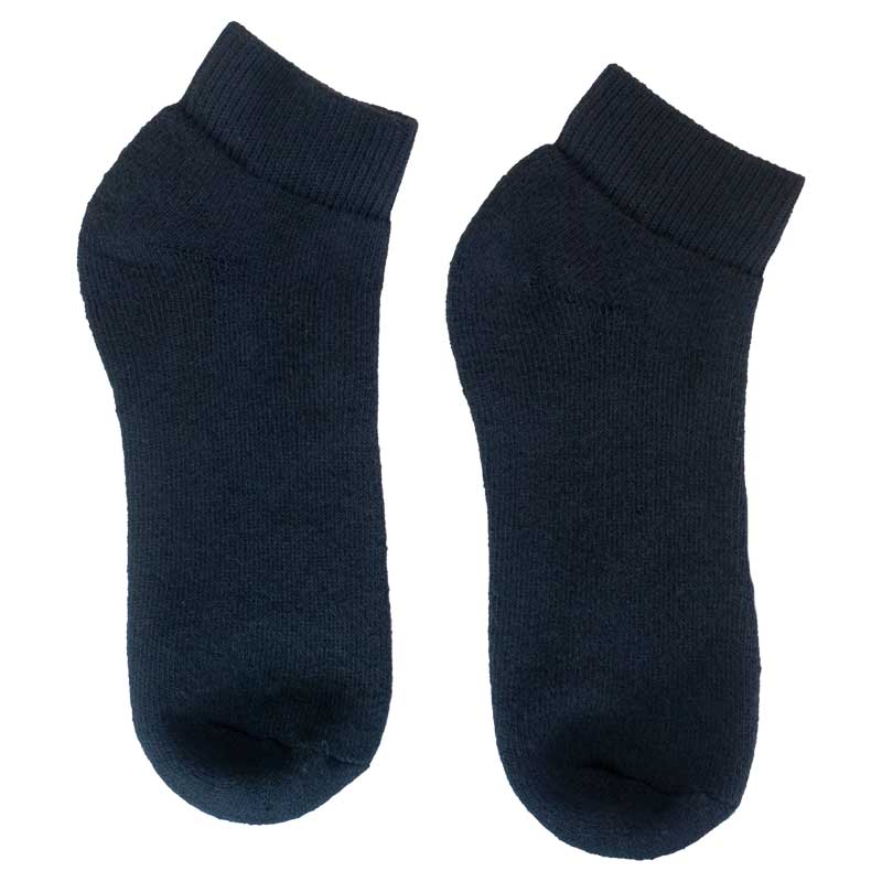 Ped length kids black socks