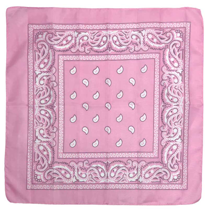 Pink Cotton Paisley Bandana