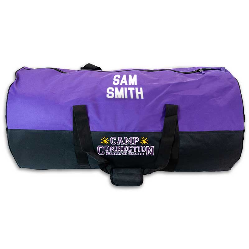 Customized summer camp duffel