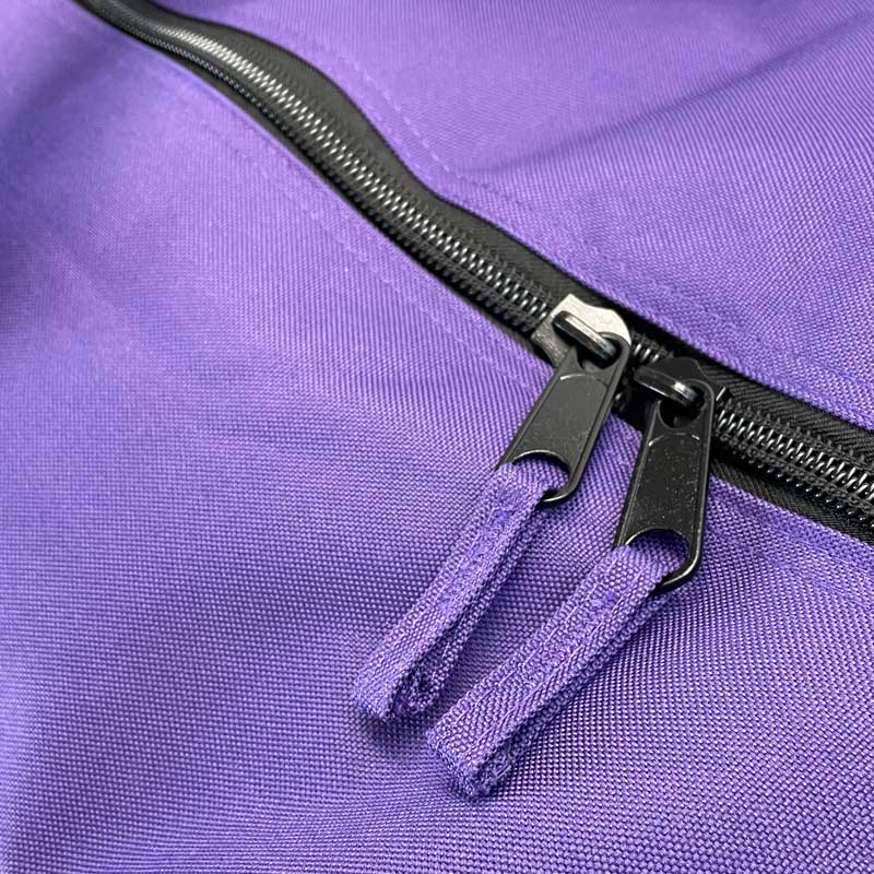 Purple zipper pulls