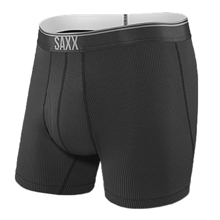 Black Men's Saxx Quest Boxer Briefs