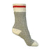 Red  Stripe Stone Peak Cotton Boot Sock