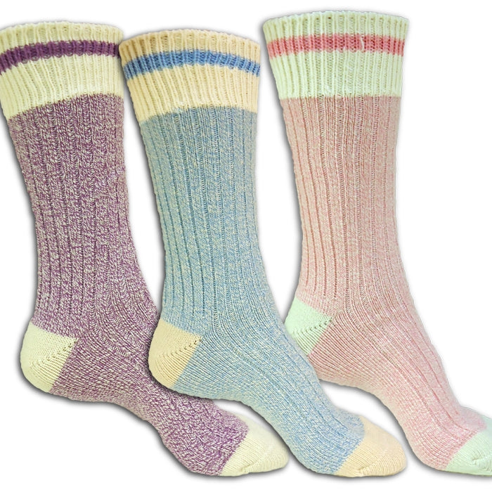 Stone Peak Bright Colours  Marled Cotton Campers Sock