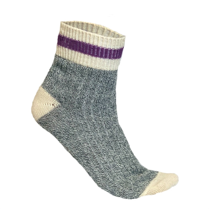 Purple Stripe Short Work Socks