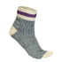 Stone Peak Shorty Purple Striped Sock 