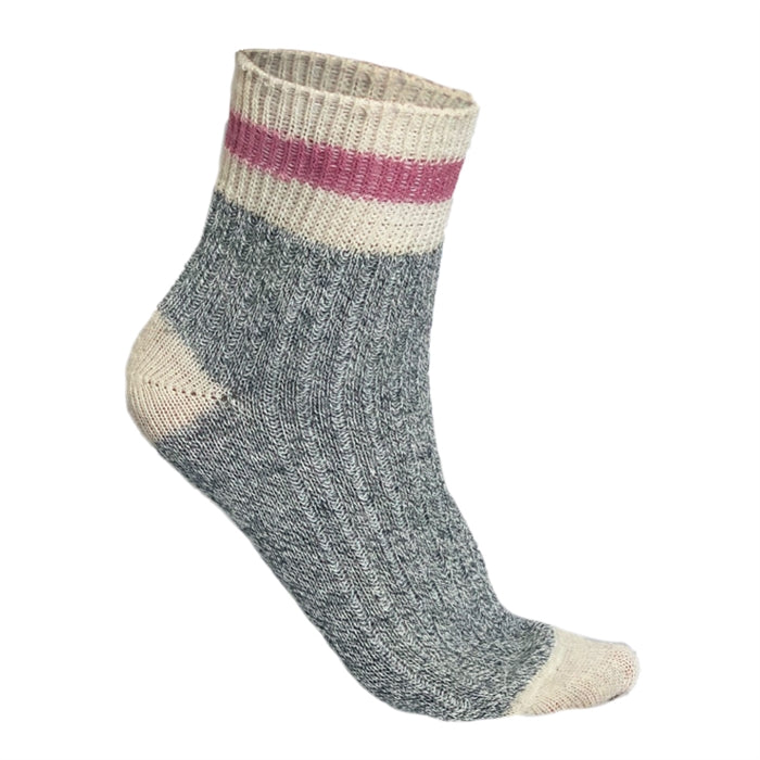 Pink Stripe Short Work Socks