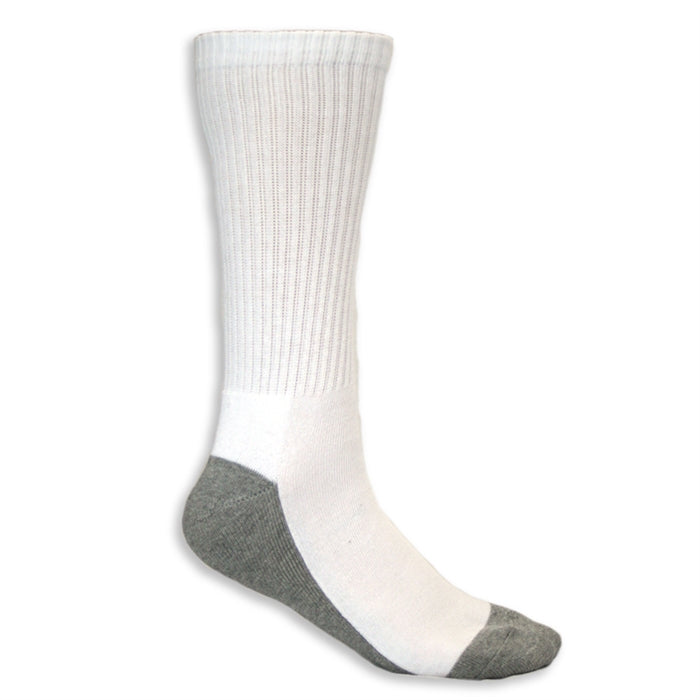Stone Peak Adult White Sport Socks