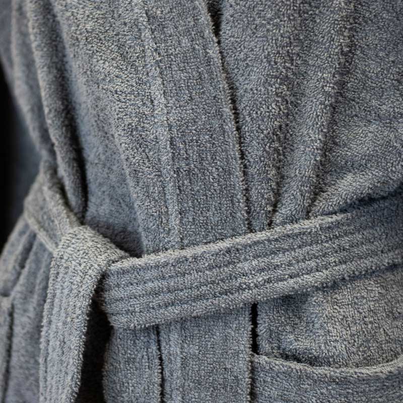 Grey Terry Cloth Robe Belt