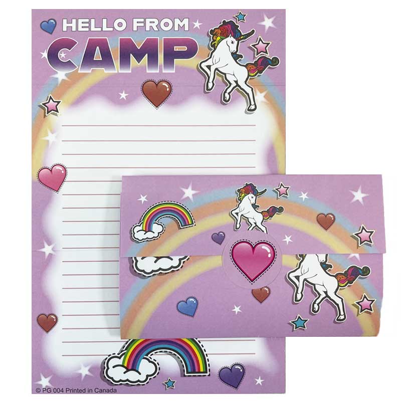 Summer Camp Unicorn Sticker-Seal Stationery