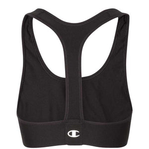Black Ladies Racerback Sports Bra
