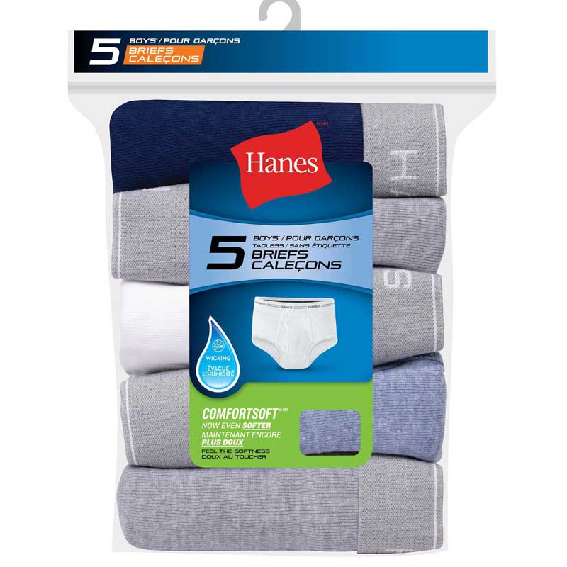 Hanes Boys 5 pack Briefs Underwear